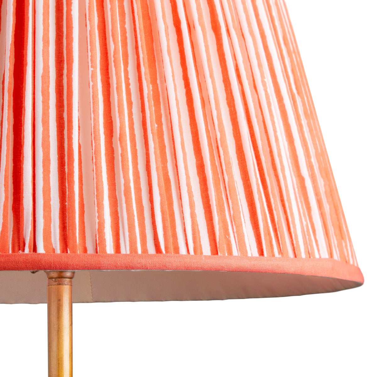 10 inch empire printed cotton shade in coral chalk stripes
