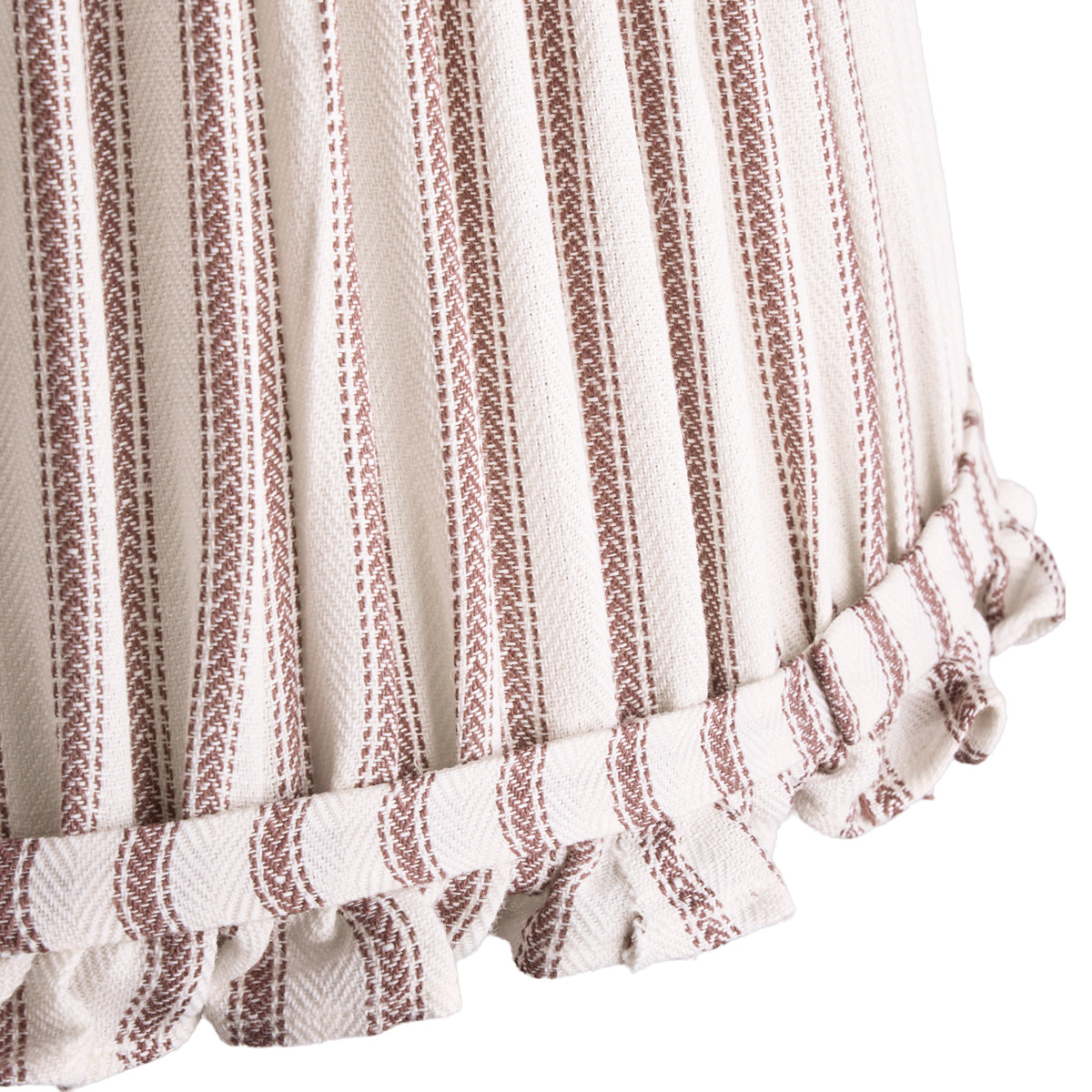 10 inch empire bloomer shade inrust ticking linen