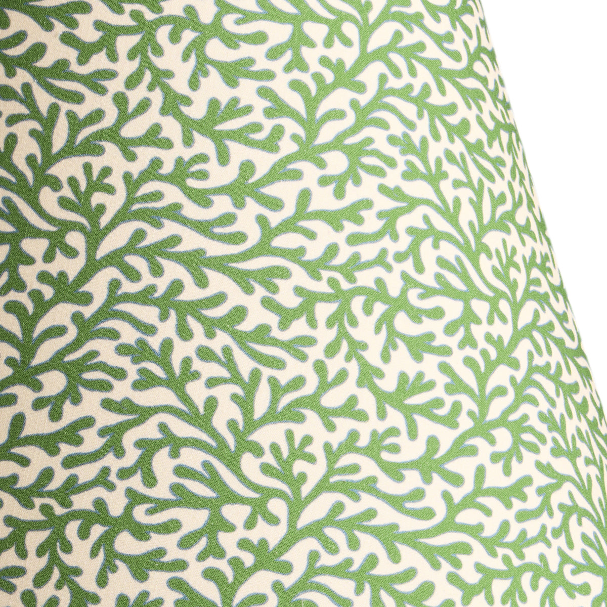10 inch empire shade for cordless lamps in green blue Tuffley cotton by GP & J Baker