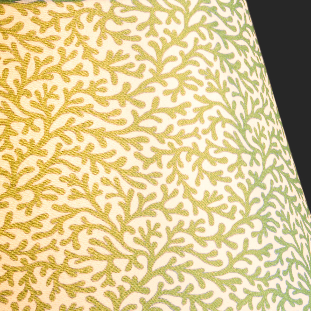 10 inch empire shade for cordless lamps in green blue Tuffley cotton by GP & J Baker