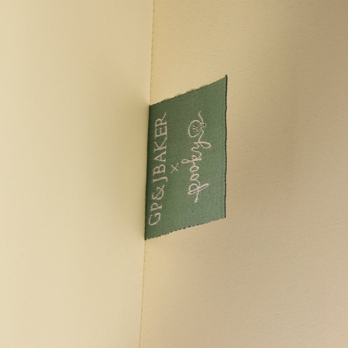 10 inch empire shade for cordless lamps in green blue Tuffley gathered cotton by GP & J Baker