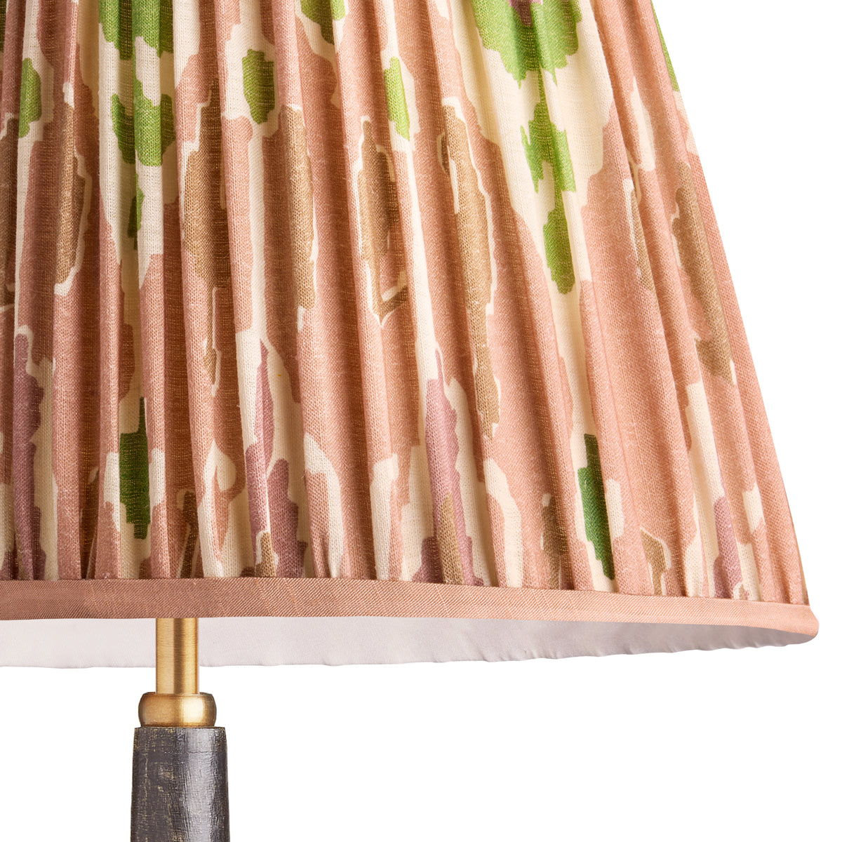10 inch empire shade for cordless lamps in blush Bokhara gathered linen by GP & J Baker