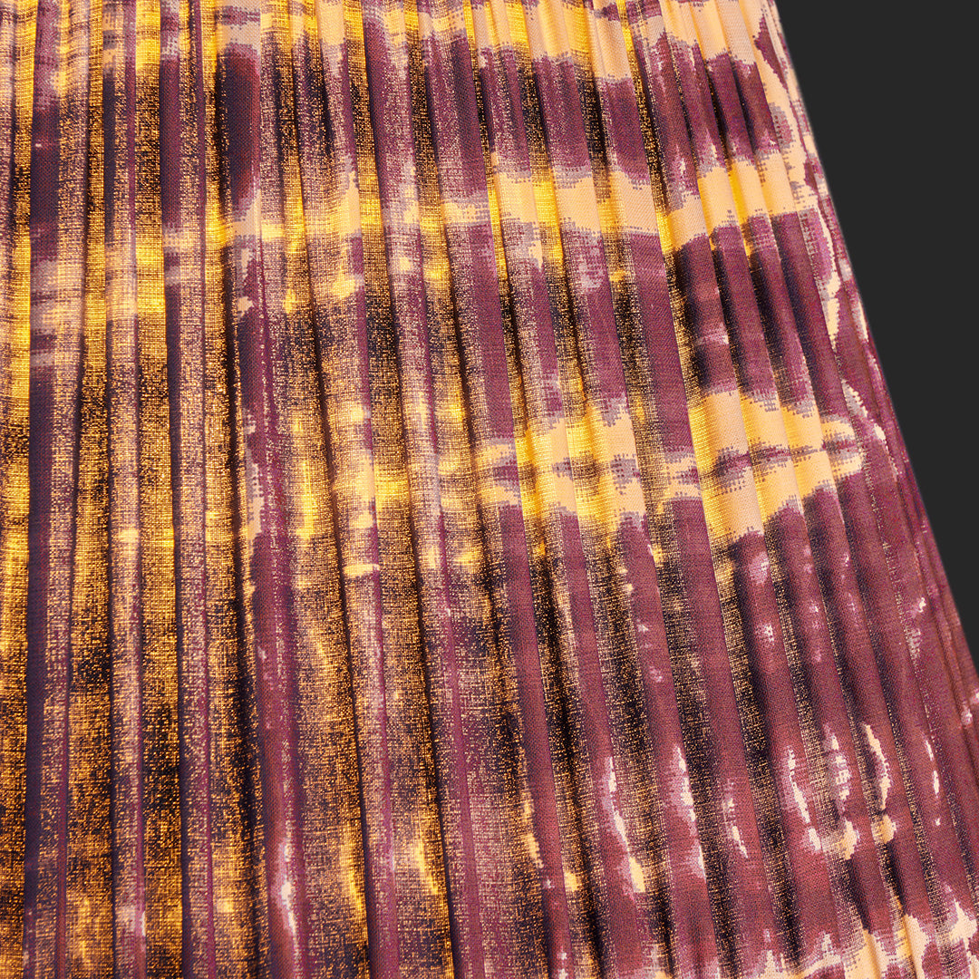 10 inch empire shade for cordless lamps in Crimson tie dyed cotton