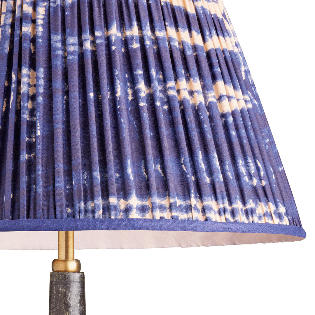 10 inch empire shade for cordless lamps in denim tie dyed cotton