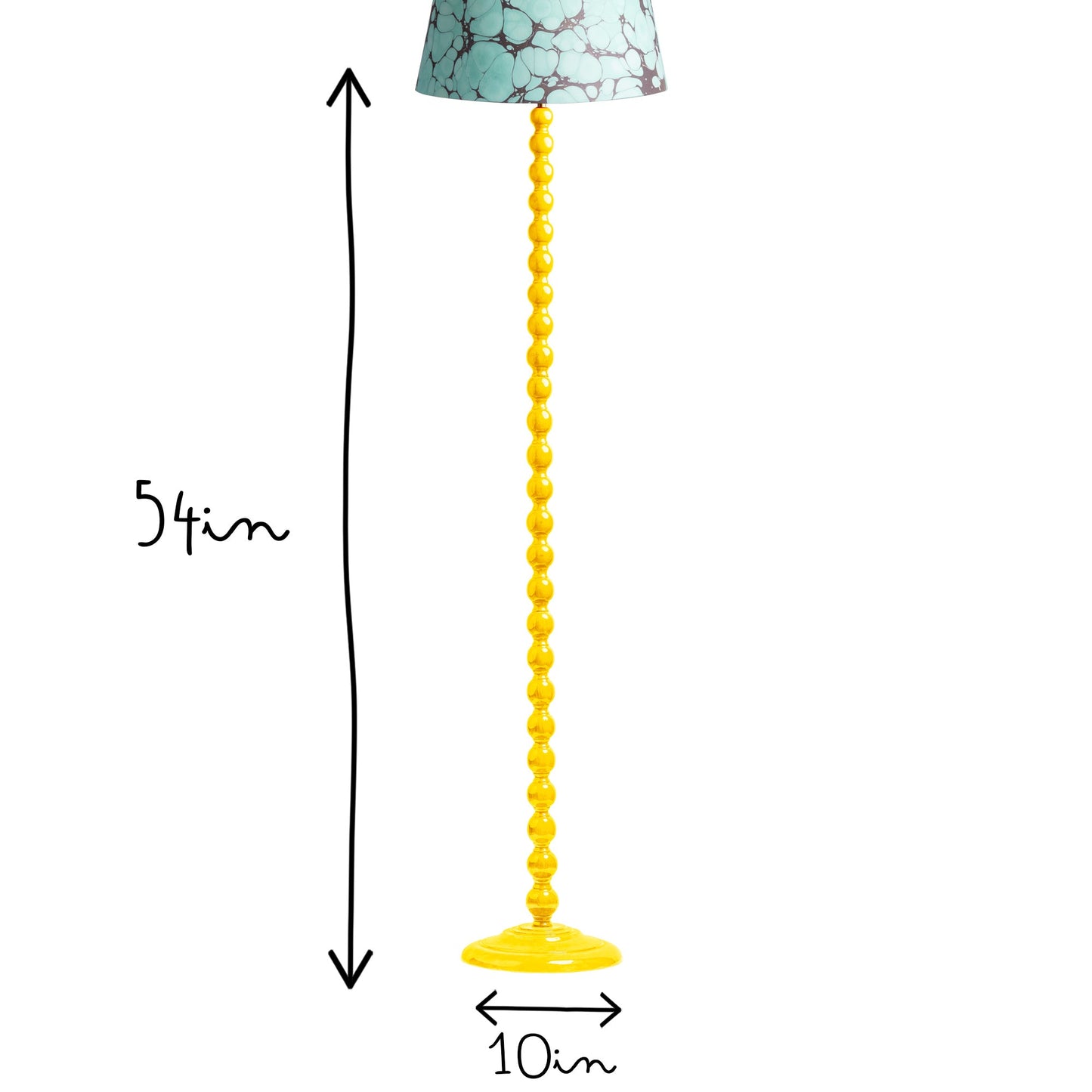 Lillee cordless standing lamp in yellow