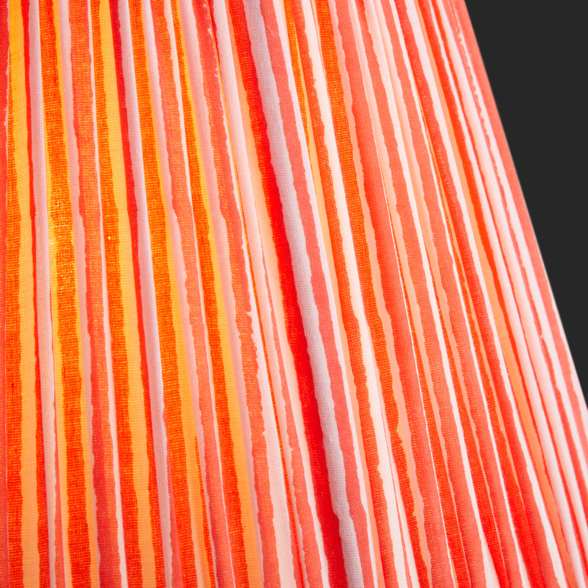 10 inch empire printed cotton shade in coral chalk stripes