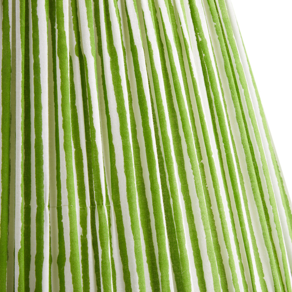 10 inch empire printed cotton shade in classic green chalk stripes