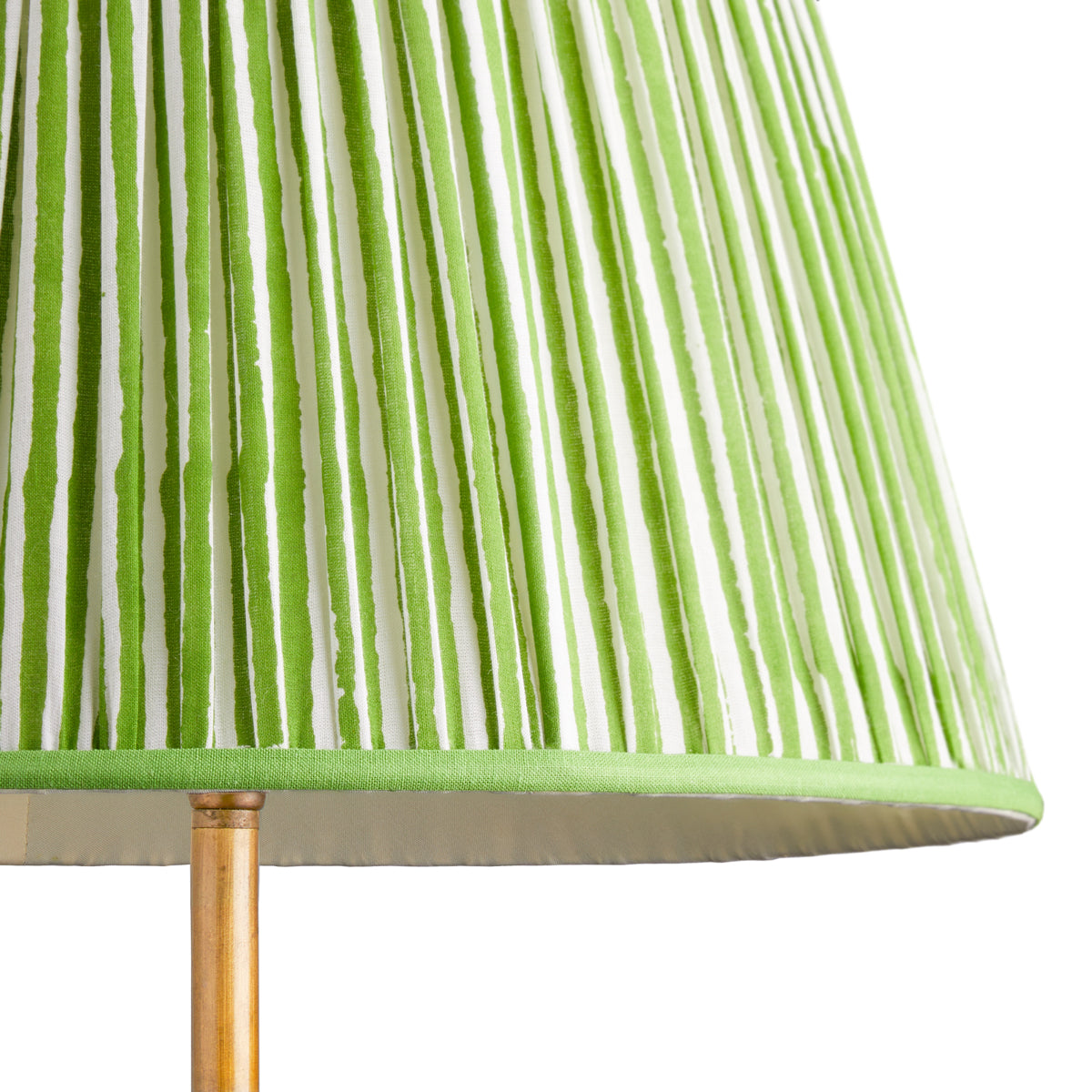 10 inch empire printed cotton shade in classic green chalk stripes