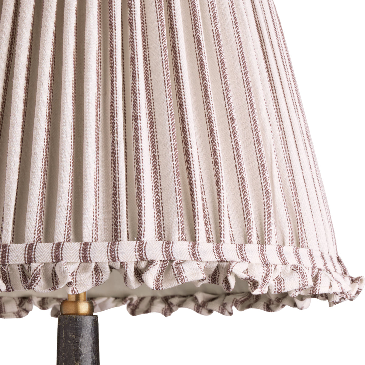 10 inch empire bloomer shade inrust ticking linen