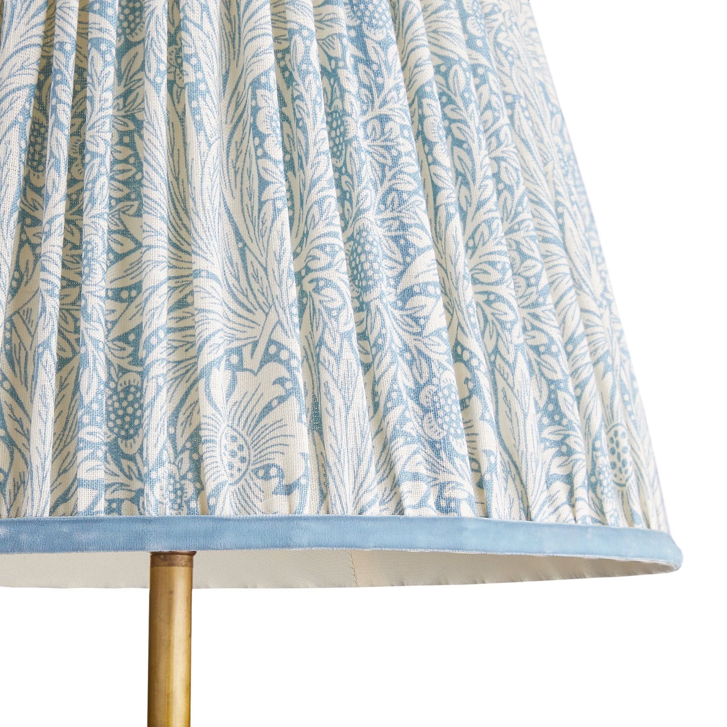 10 inch empire shade in china blue marigold linen by morris & co