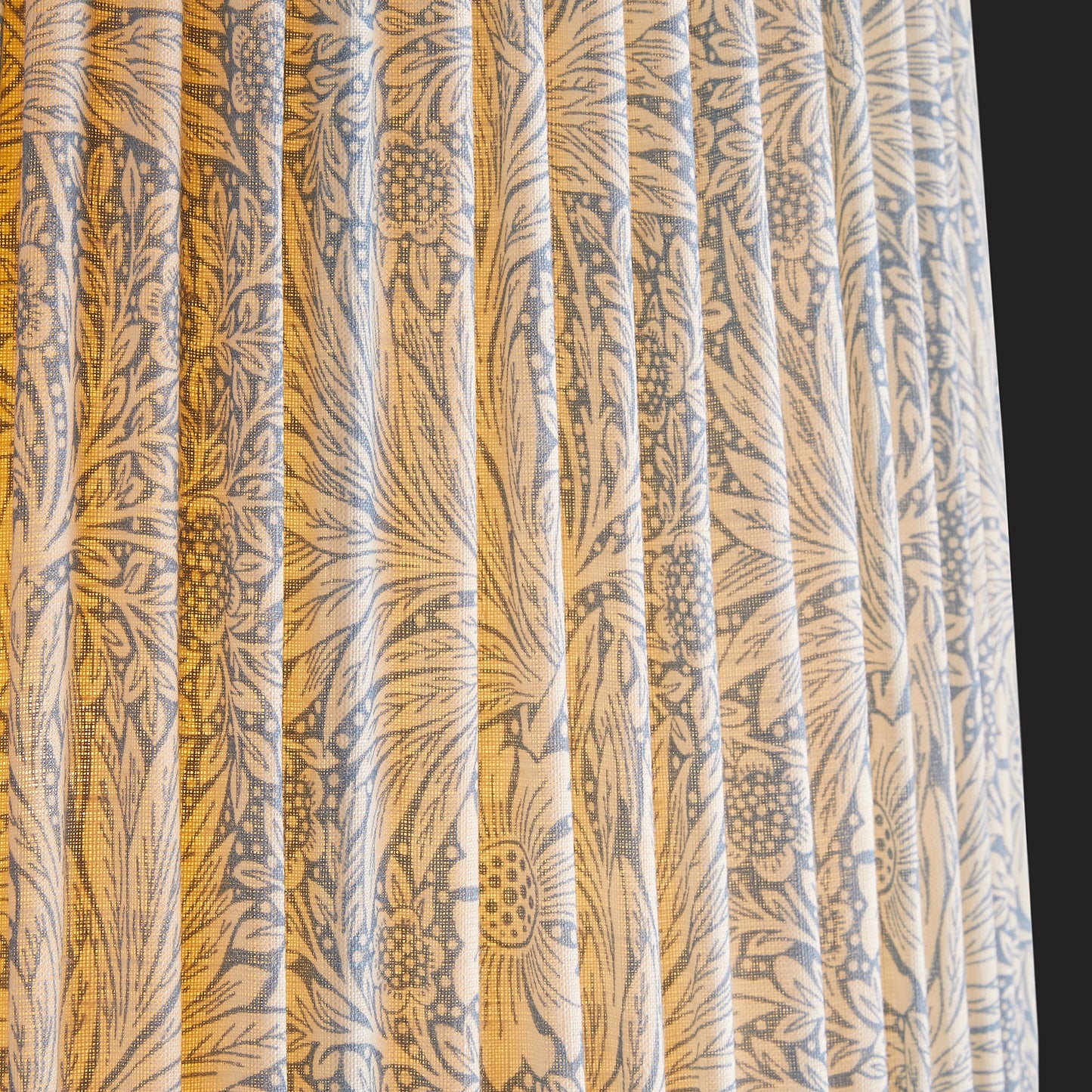 10 inch empire shade in china blue marigold linen by morris & co