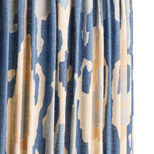 12 inch empire shade in denim Bokhara gathered linen by GP & J Baker
