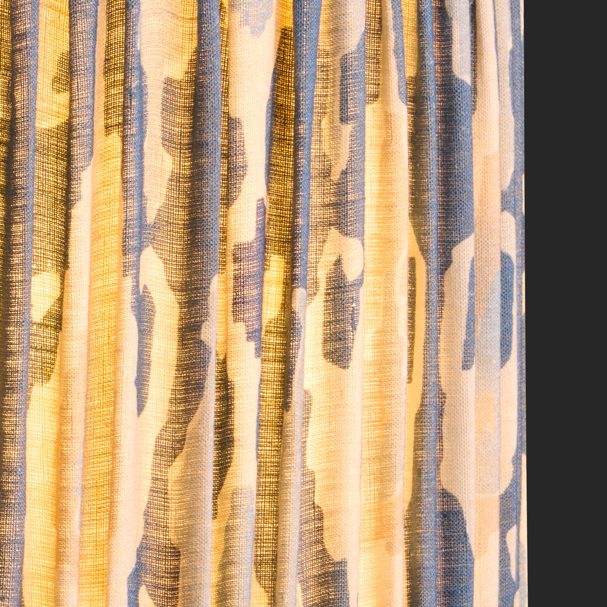 12 inch empire shade in denim Bokhara gathered linen by GP & J Baker