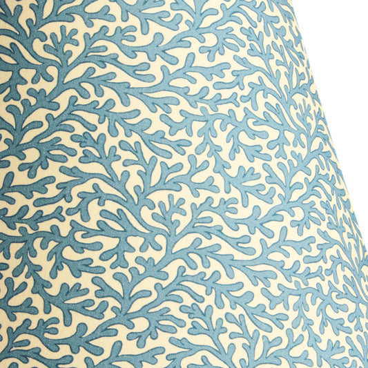 10 inch empire shade for cordless lamps in denim Tuffley cotton by GP & J Baker