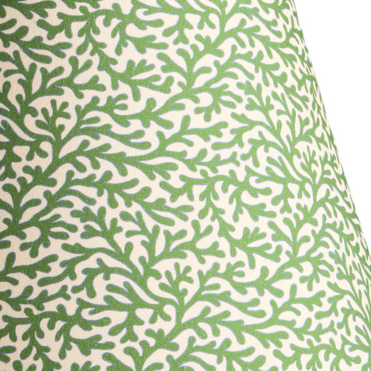 10 inch empire shade for cordless lamps in green blue Tuffley cotton by GP & J Baker