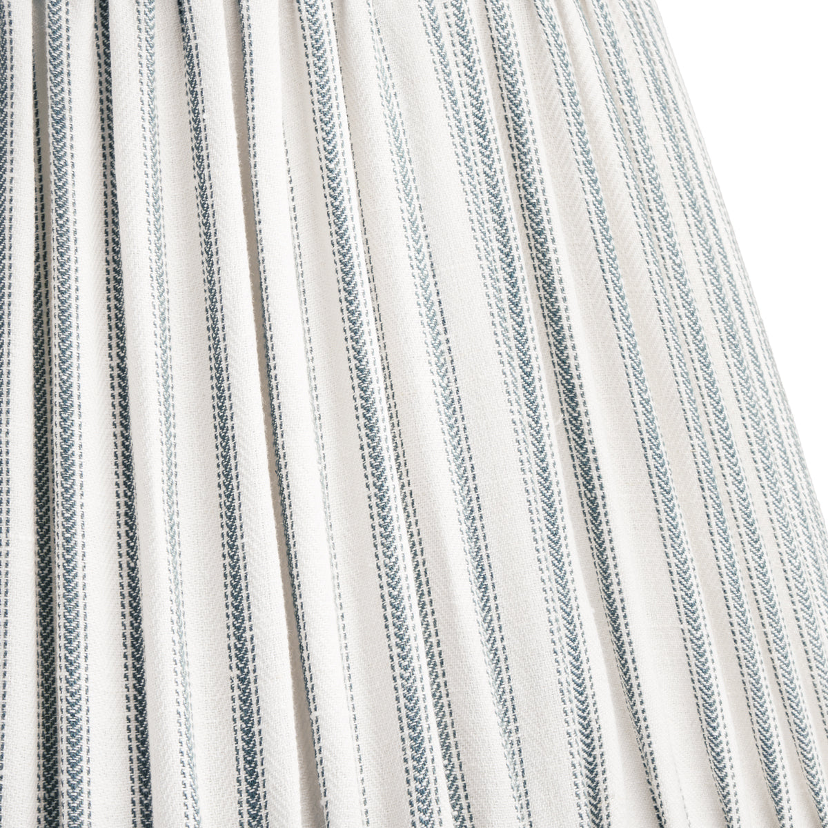 10 inch empire bloomer shade for cordless lamps in blue ticking linen