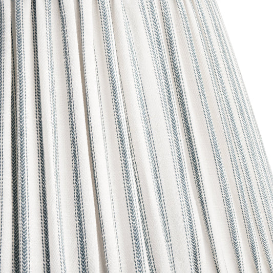 10 inch empire bloomer shade for cordless lamps in blue ticking linen