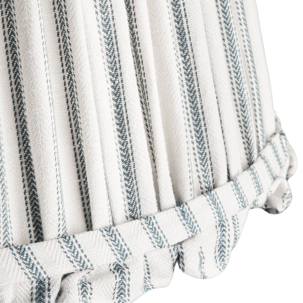 10 inch empire bloomer shade for cordless lamps in blue ticking linen