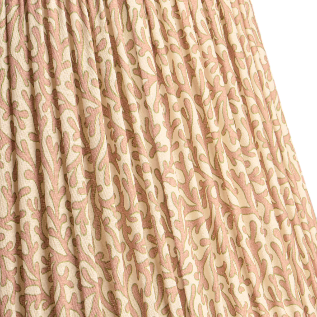 10 inch empire shade for cordless lamps in blush Tuffley gathered cotton by GP & J Baker