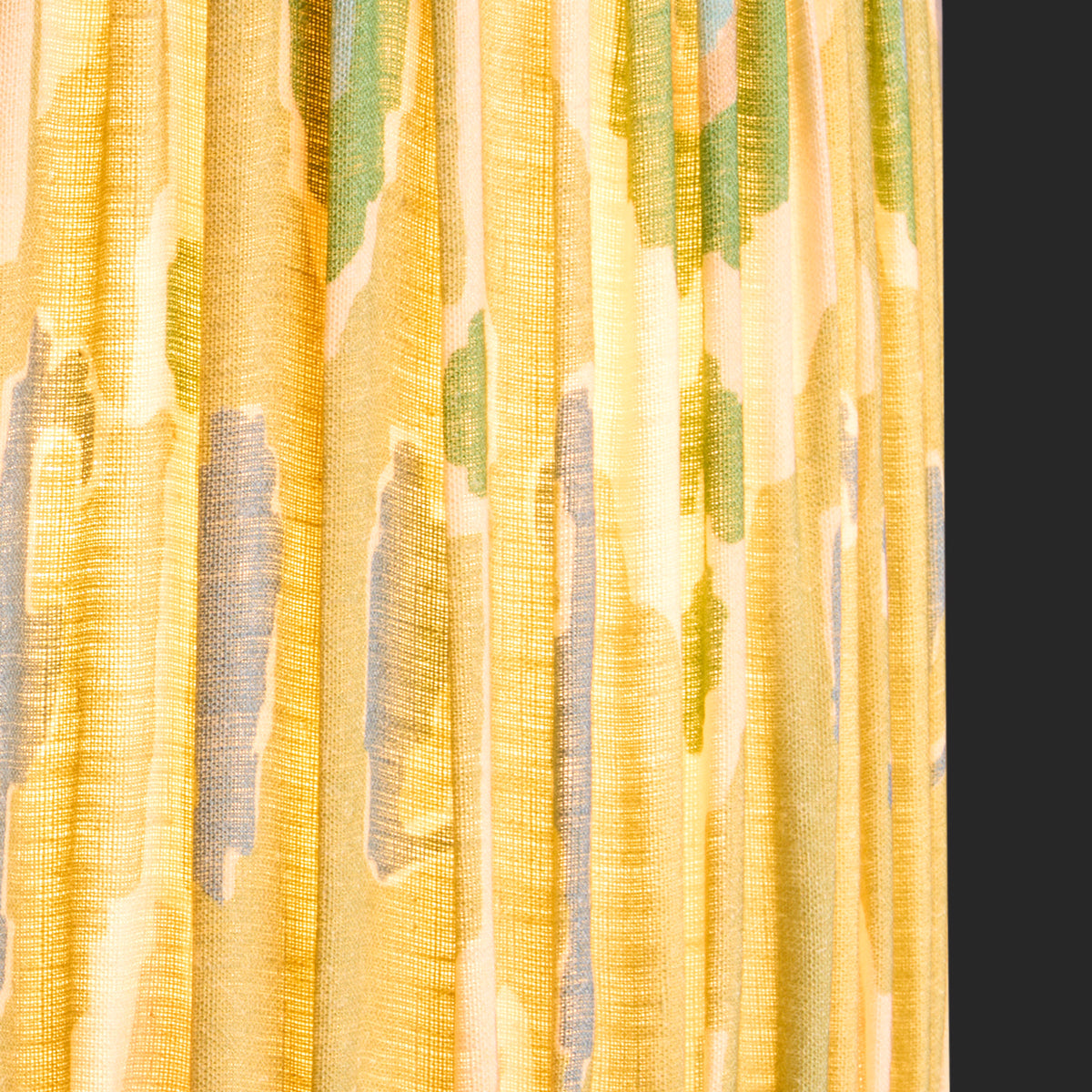10 inch empire shade for cordless lamps in green blue Bokhara gathered linen by GP & J Baker