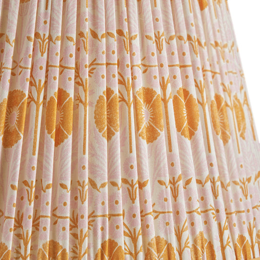 10 inch empire shade for cordless lamps in pink 'Poppies' by Ellen Merchant