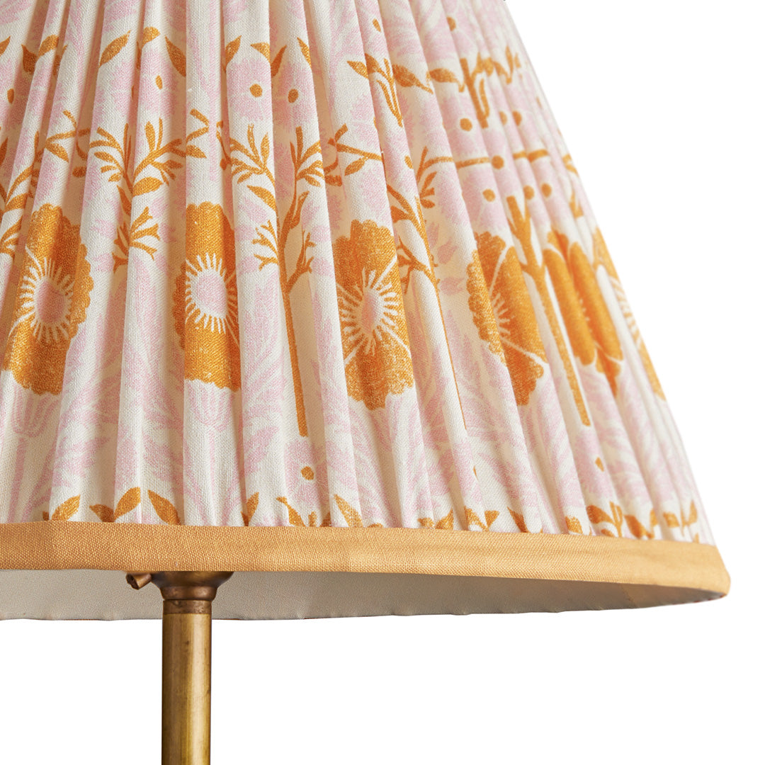 10 inch empire shade for cordless lamps in pink 'Poppies' by Ellen Merchant