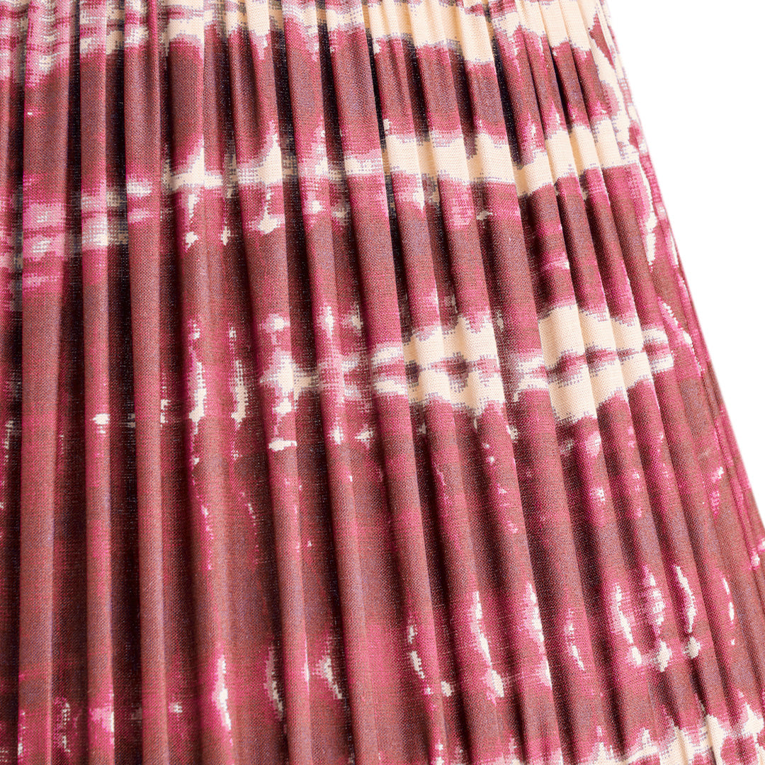 10 inch empire shade for cordless lamps in Crimson tie dyed cotton