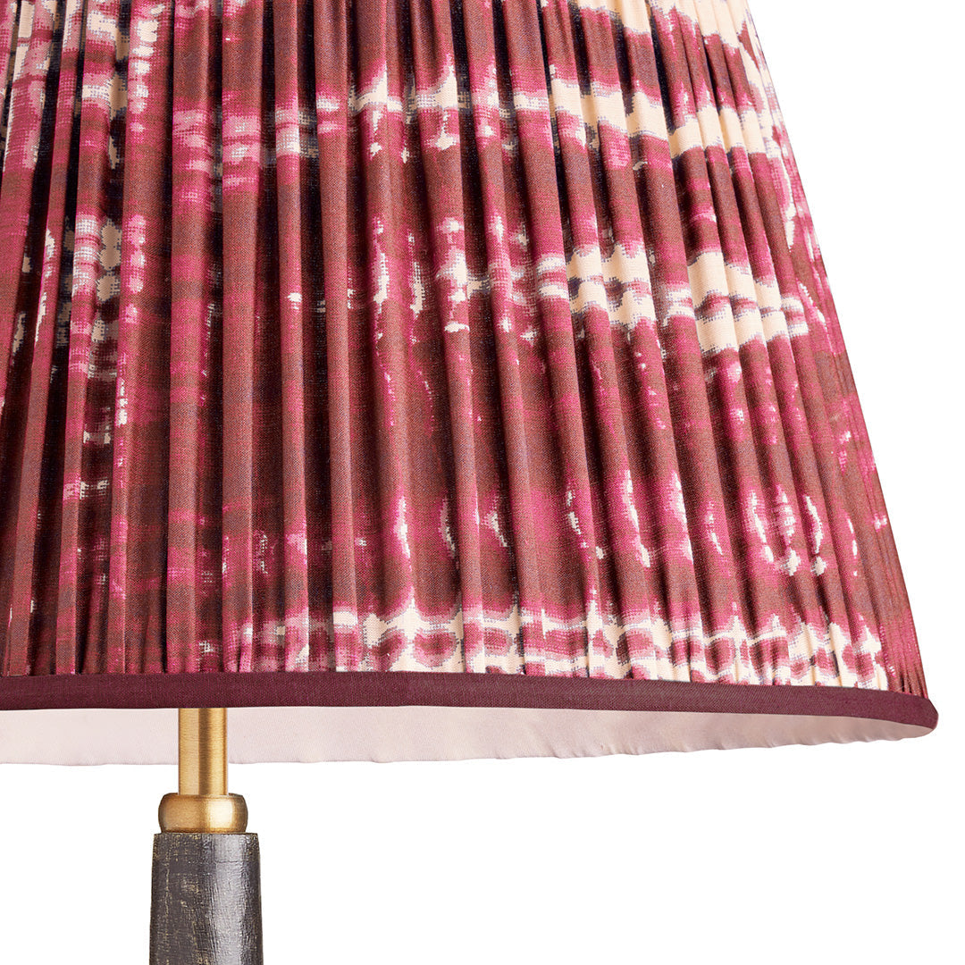 14 inch straight empire reversible gimbal shade in Crimson tie dyed cotton