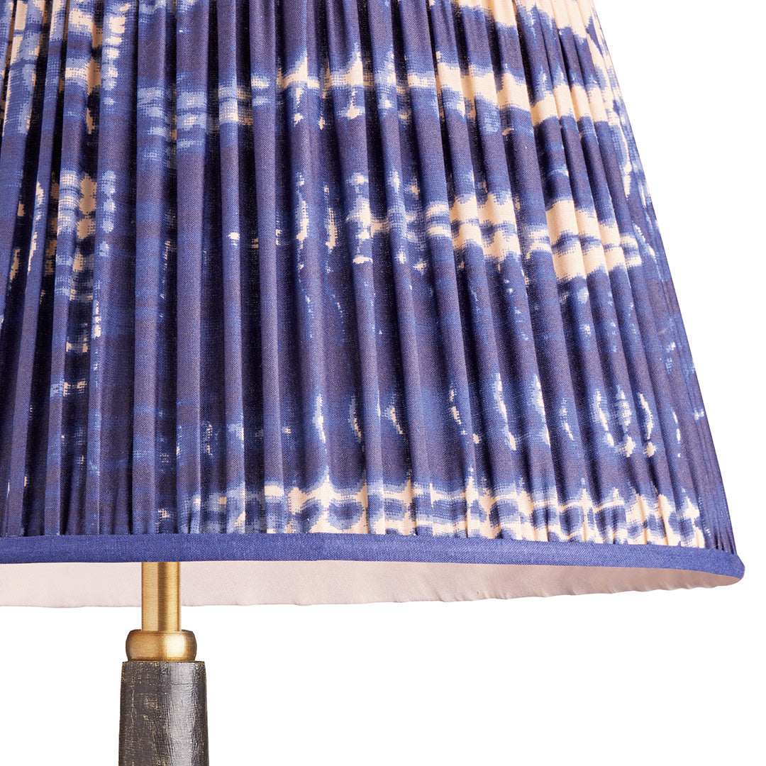 12 inch straight empire shade in denim tie dyed cotton