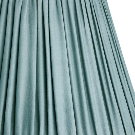 10 inch tall tapered shade in blue silk
