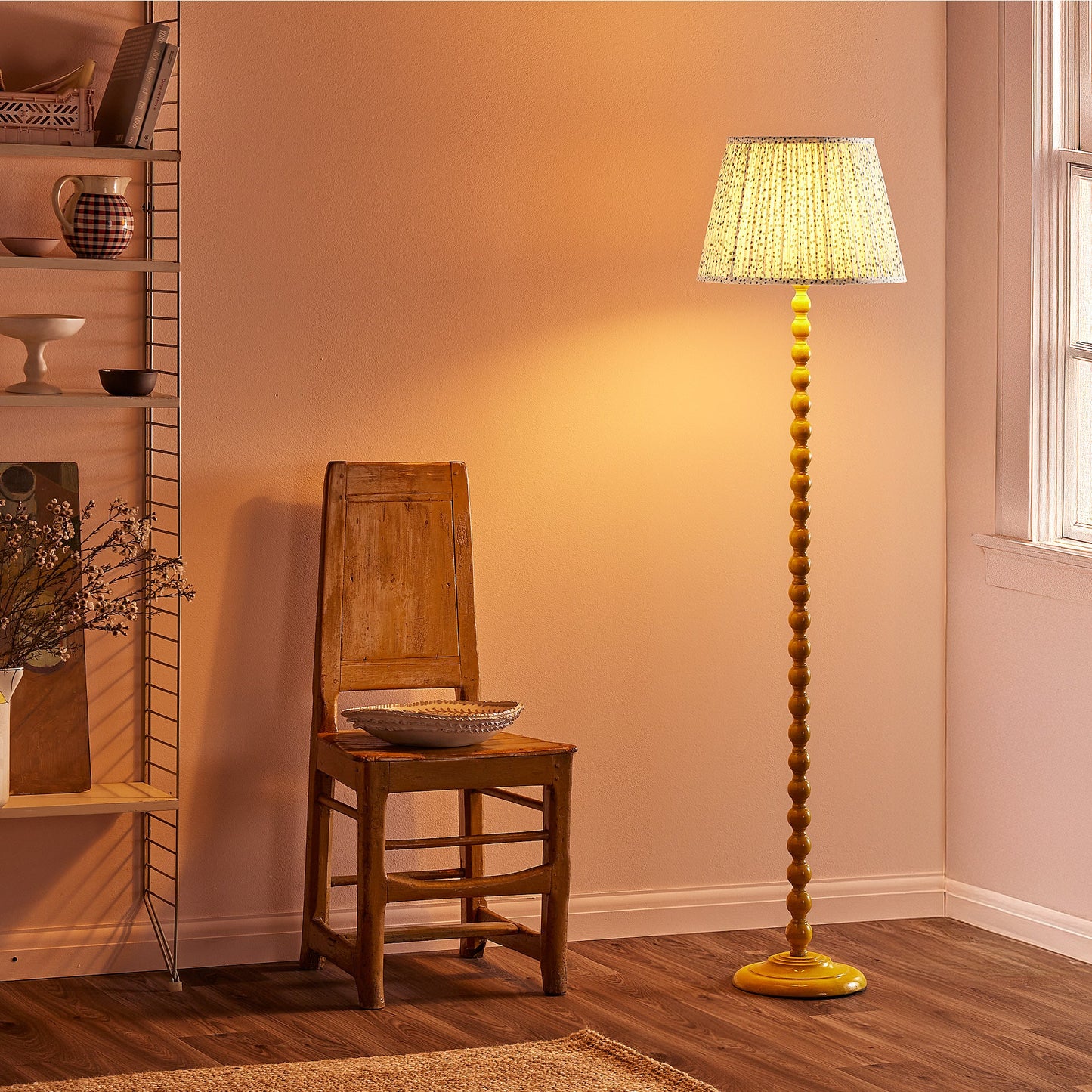 Lillee cordless standing lamp in yellow