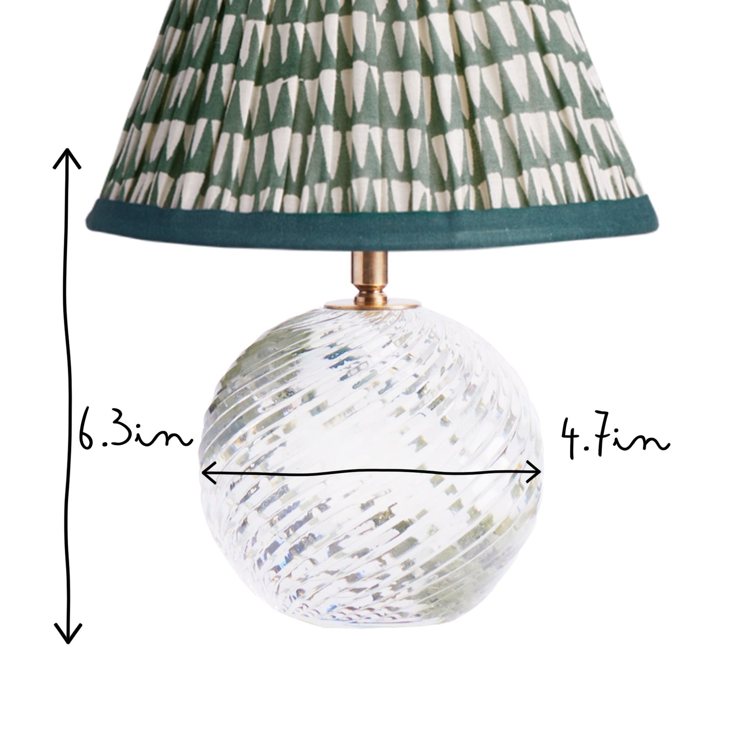 Daniella cordless table lamp in cut glass
