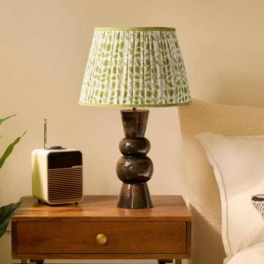 Diabolo cordless table lamp in brown gloss