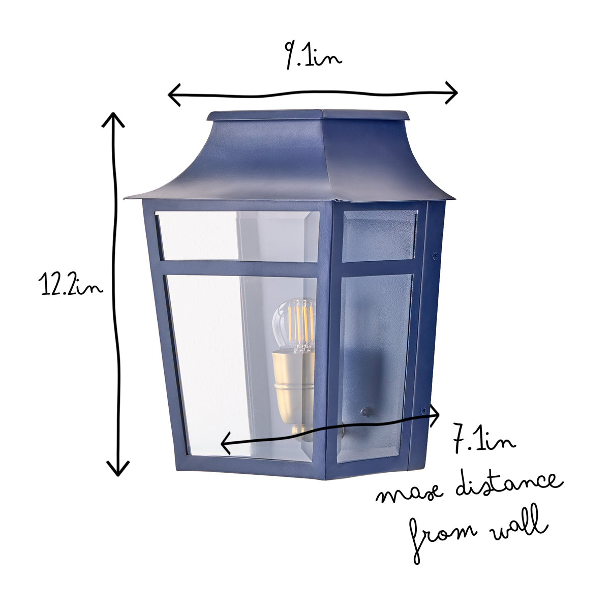 Majorelle wall sconce in blue